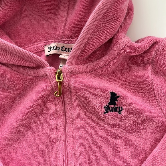 Juicy Couture 24 Month Pink 2 Piece Sweat Pants And Hoody jacket velour - Picture 3 of 9